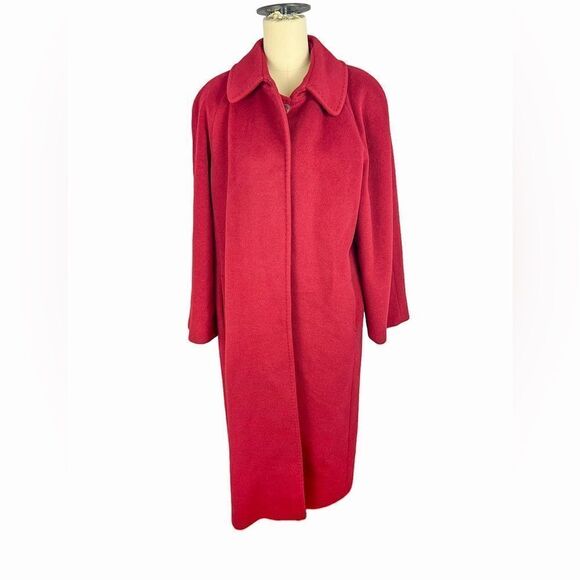 Cinzia Rocca wool cashmere blend red coat size 14 runs small fits sz 12 - Picture 1 of 9